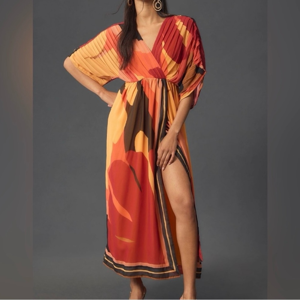 NWT Farm Rio Pleated Front Kaftan Dress Small